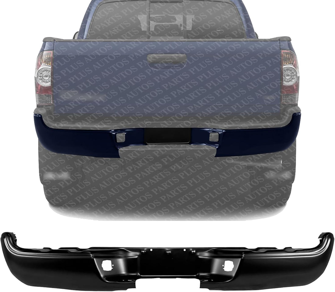 Step Bumper Face Bar Only Primed Steel Fleetside Direct Replacement Compatible With 2005-2015 Toyota Tacoma TO1102241 5215104051
