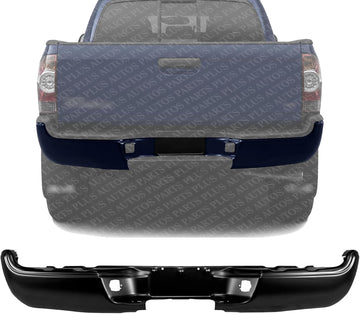 Step Bumper Face Bar Only Primed Steel Fleetside Direct Replacement Compatible With 2005-2015 Toyota Tacoma TO1102241 5215104051