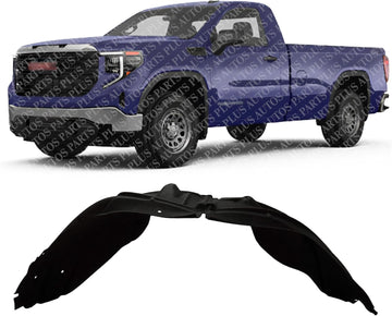 Front Fender Liner Left Driver Side Direct Replacement Compatible With 2019-2023 GMC Sierra 1500 GM1248293 84533748