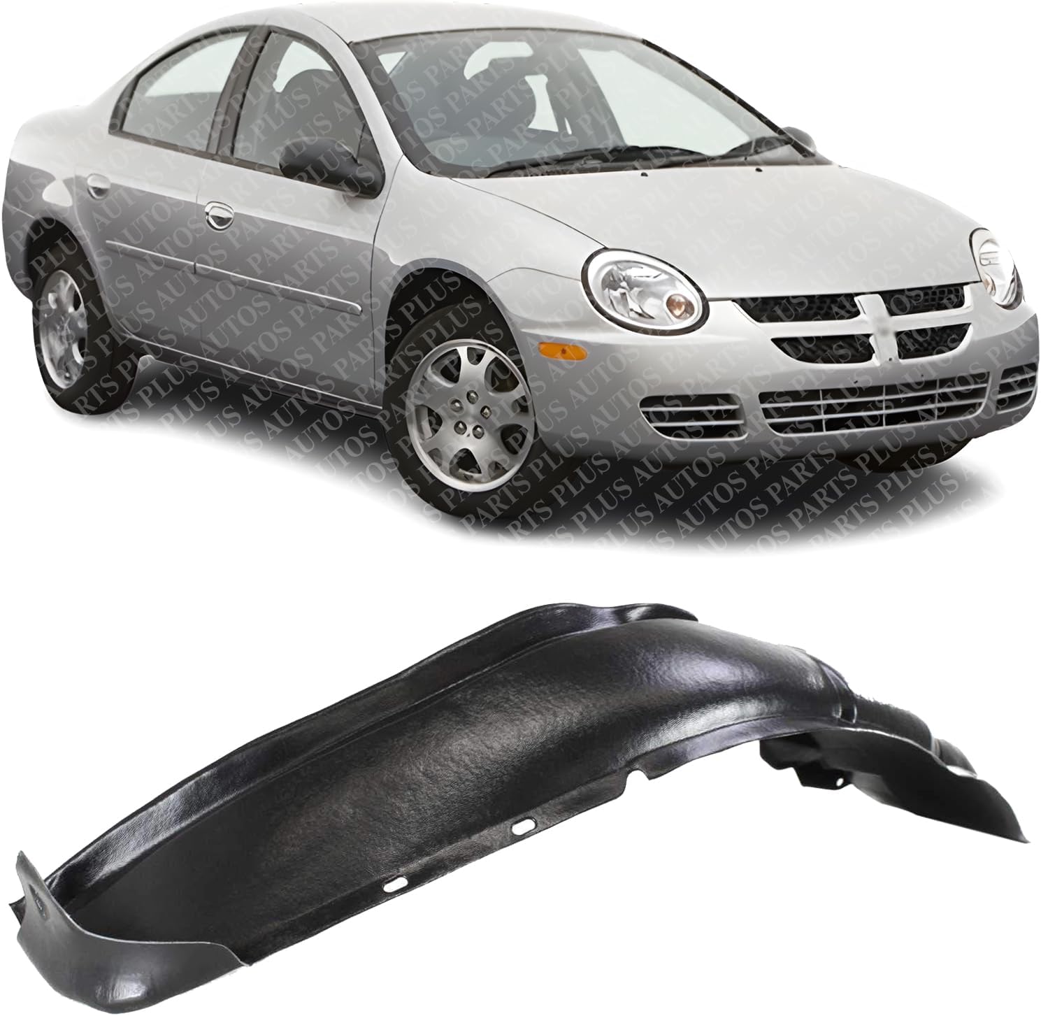 Front Fender Liner Right Passenger Side Direct Replacement Compatible With 2000-2001/2003-2005 Dodge Neon CH1249107 5008676AB