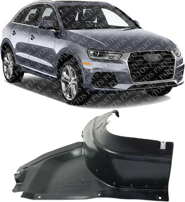 Front Section Fender Liner Right Passenger Side Direct Replacement Compatible With 2015-2018 Audi Q3 / Quattro AU1249139 8U0853888D