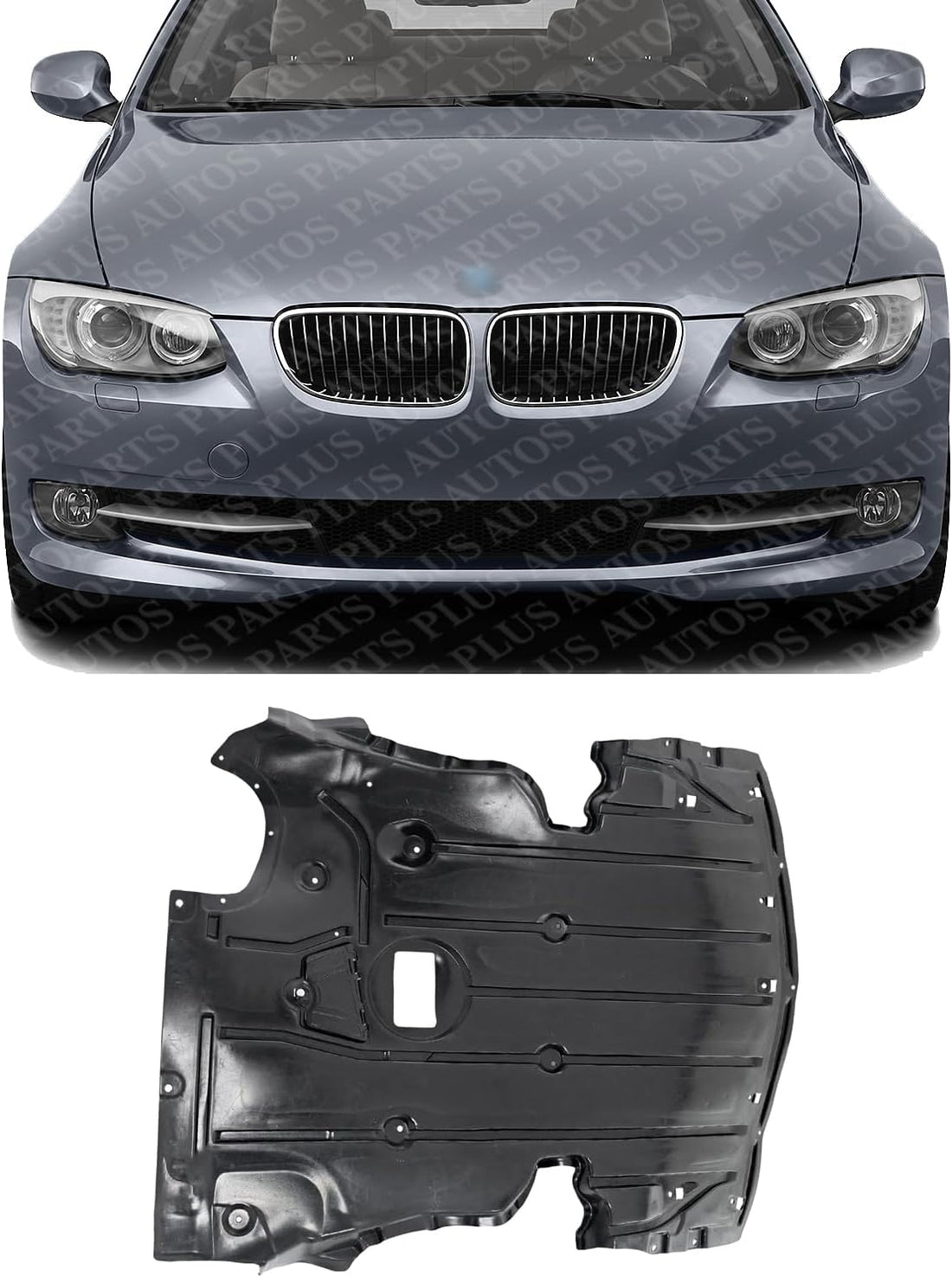 Front Engine Splash Shield Under Cover Plastic Direct Replacement Compatible with 2006-2011 BMW 3-Series B310118 51757129341-PFM