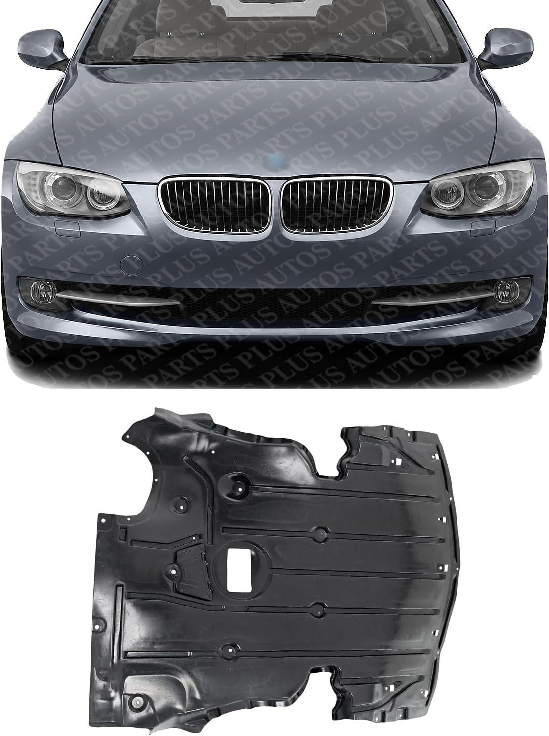 Front Engine Splash Shield Under Cover Plastic Direct Replacement Compatible with 2006-2011 BMW 3-Series B310118 51757129341-PFM