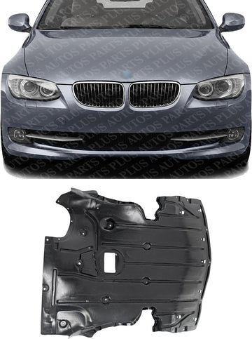 Front Engine Splash Shield Under Cover Plastic Direct Replacement Compatible with 2006-2011 BMW 3-Series B310118 51757129341-PFM