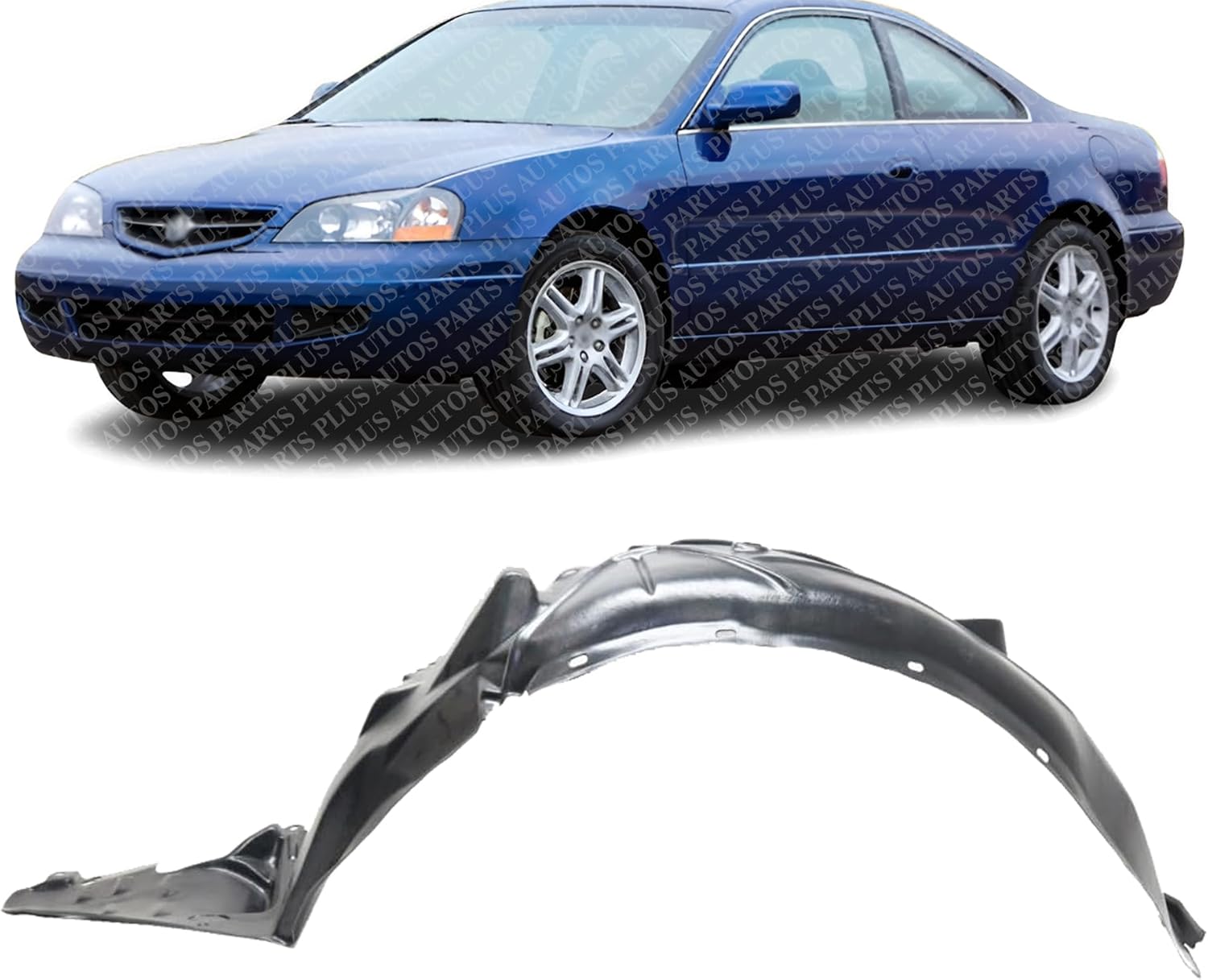 Front Fender Liner Left Driver Side Direct Replacement Compatible With 2001-2003 Acura CL AC1248108 74151S3MA00