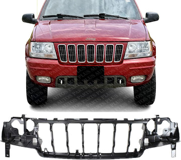 Front Header Panel Headlight Mounting Panel Plastic Direct Replacement Compatible With 1999-2003 Jeep Grand Cherokee CH1220116 55155498AB