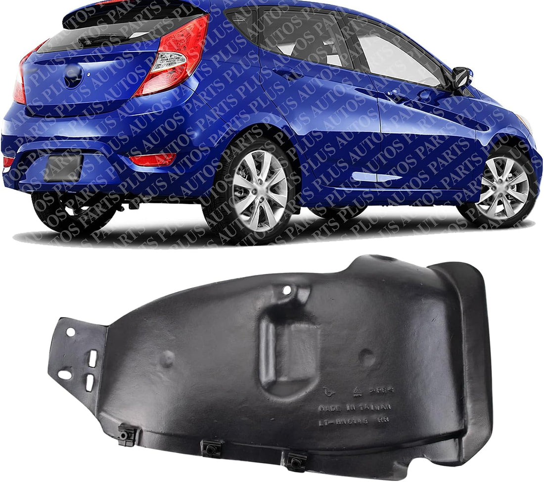 Rear Fender Liner Right Passenger Side Direct Replacement Compatible With 2012-2017 Hyundai Accent HY1763105 868221R200