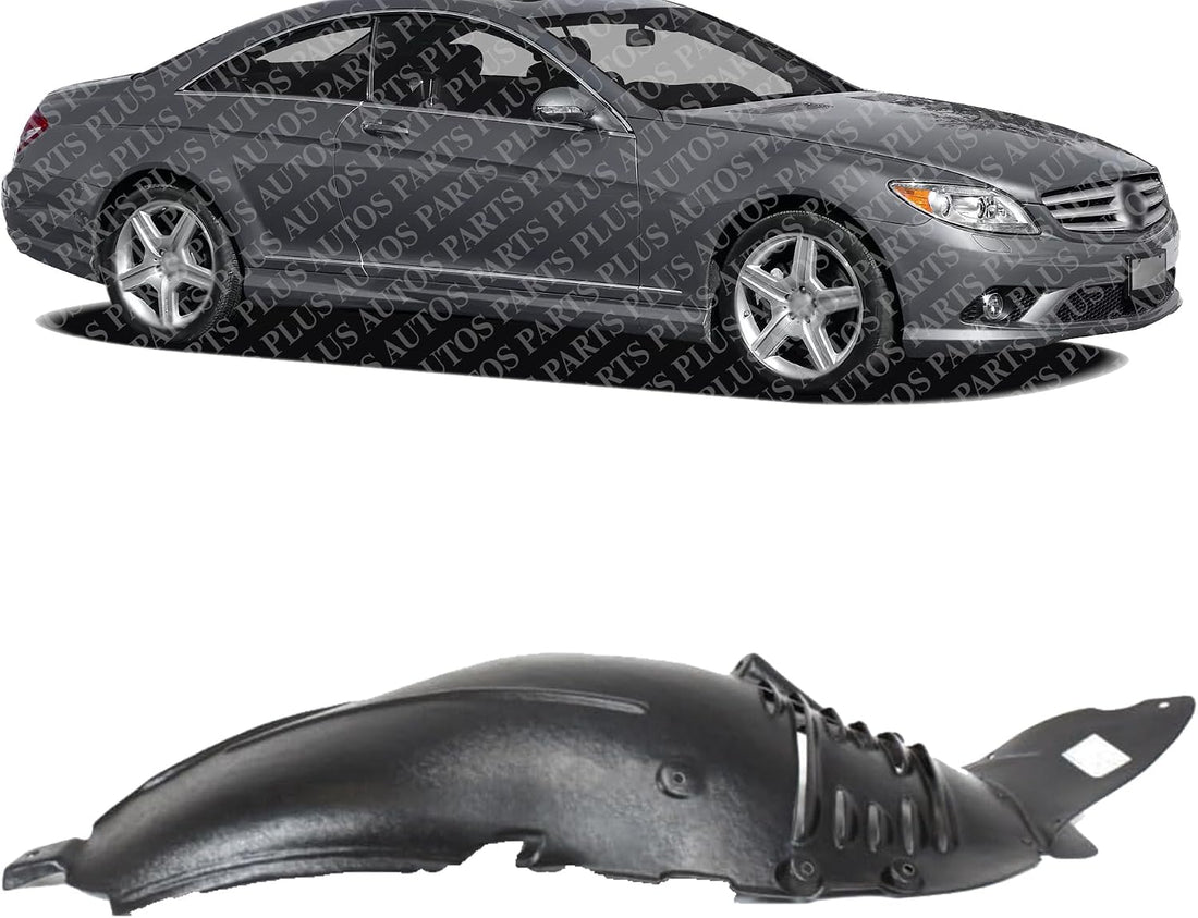 Front Section Fender Liner Right Passenger Side Direct Replacement Compatible with 2007-2010 Mercedes Benz CL-Class MB1249121 2166901030