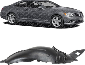 Front Section Fender Liner Right Passenger Side Direct Replacement Compatible with 2007-2010 Mercedes Benz CL-Class MB1249121 2166901030