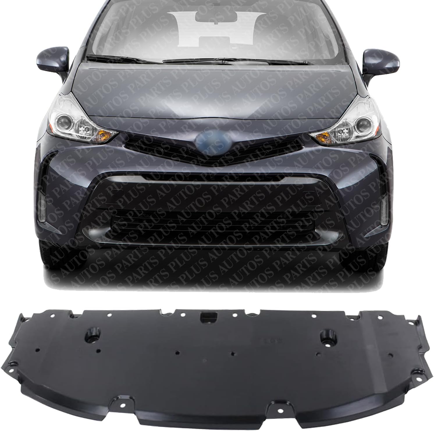 Front Engine Splash Shield Under Cover Plastic Direct Replacement Compatible with 2016 Toyota Prius / 2017-2018 Prime TO1228213 5142047030-PFM