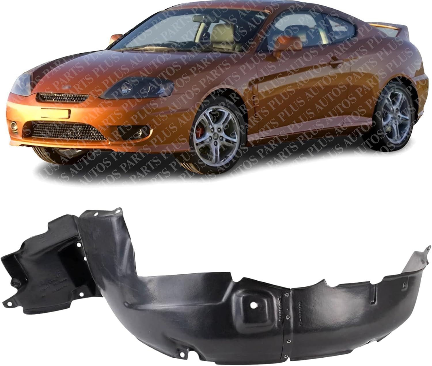 Front Fender Liner Left Driver Side Direct Replacement Compatible With 2005-2006 Hyundai Tiburon HY1250109 868112C500