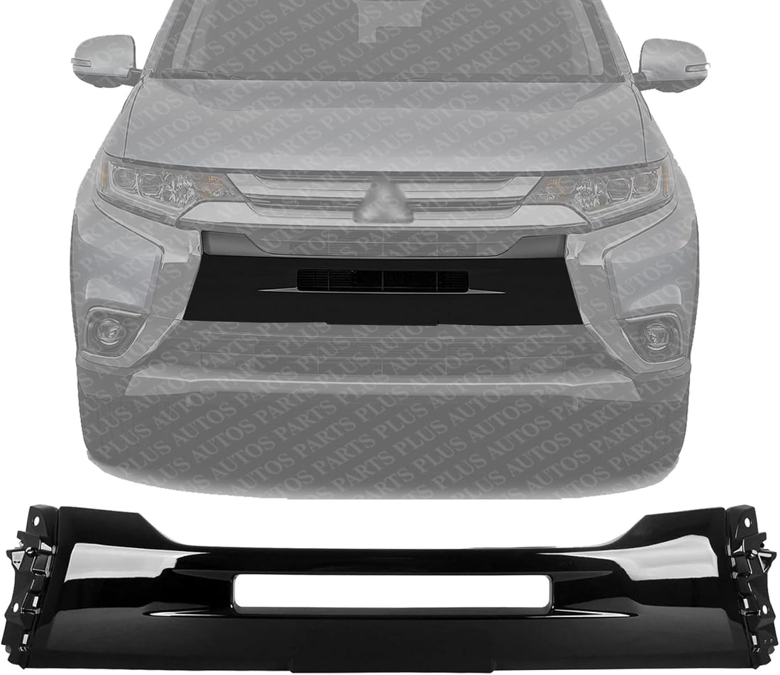 Front Bumper Grille Primed Plastic Direct Replacement Compatible With 2016-2018 Mitsubishi Outlander MI1036110 6400J047
