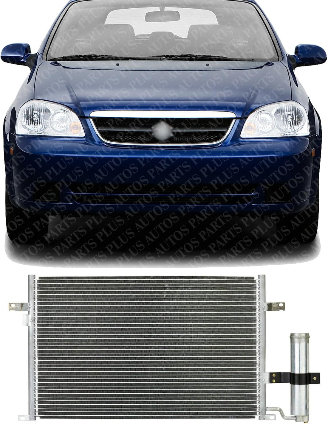 Front A/C Condenser Aluminum Core Direct Replacement Compatible With 2004-2008 Suzuki Forenza GM3030280 9531085Z02