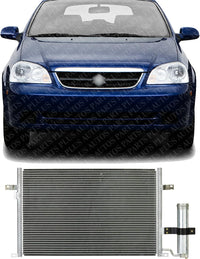Front A/C Condenser Aluminum Core Direct Replacement Compatible With 2004-2008 Suzuki Forenza GM3030280 9531085Z02