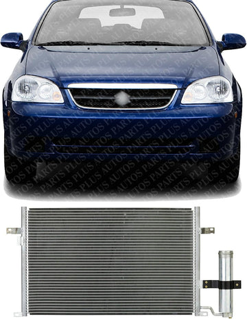 Front A/C Condenser Aluminum Core Direct Replacement Compatible With 2004-2008 Suzuki Forenza GM3030280 9531085Z02