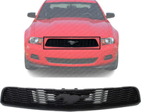 Front Grille Primed Black Shell and Insert Direct Replacement Compatible With 2010-2012 Ford Mustang FO1200520 AR3Z8200AE
