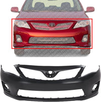 Front Bumper Cover Primed Direct Replacement Compatible With 2011-2013 Toyota Corolla TO1000372 5211903901