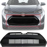 Front Bumper Lower Grille Black Plastic Direct Replacement Compatible With 2017-2019 Toyota Corolla TO1036170 5311202730