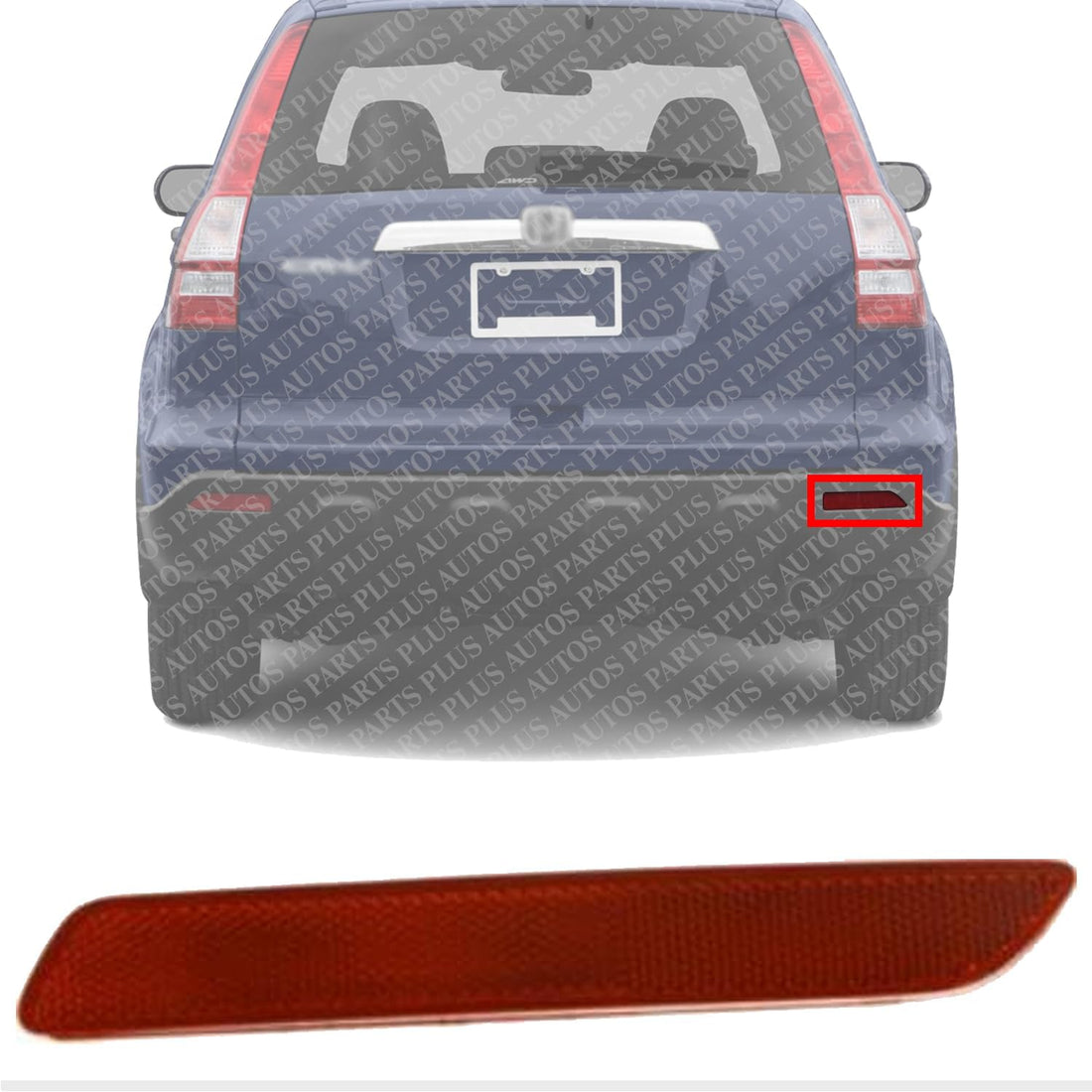 Rear Bumper Reflector Right Passenger Side Direct Replacement Compatible With 2010-2011 Honda CR-V HO1185101 33505SWAJ01
