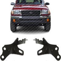 AUTOS PARTS PLUS Set Of 2 Front Bumper Brackets Reinforcement Steel Left Driver & Right Passenger Side Direct Replacement Compatible With 1998-2000 Toyota Tacoma TO1067129 TO1066129 5201204050