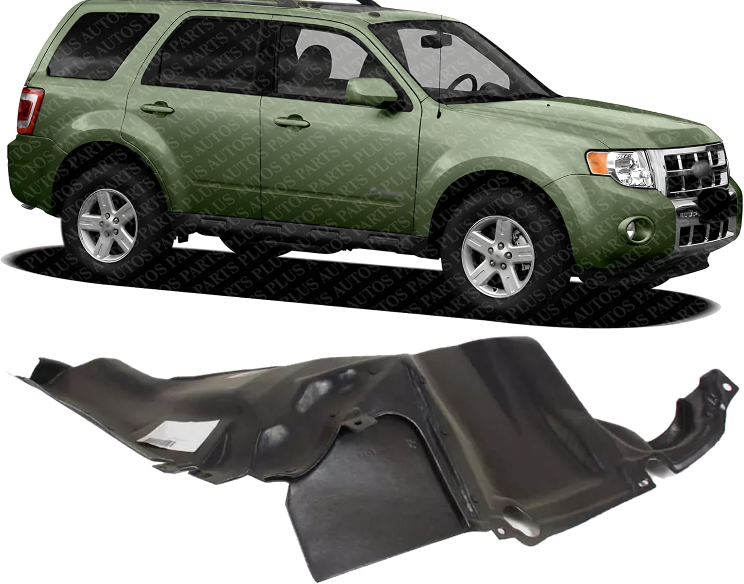 Front Engine Splash Shield Under Cover Right Passenger Side Direct Replacement Compatible with 2008 Ford Escape/Mercury Mariner FO1251148 8L8Z16102A