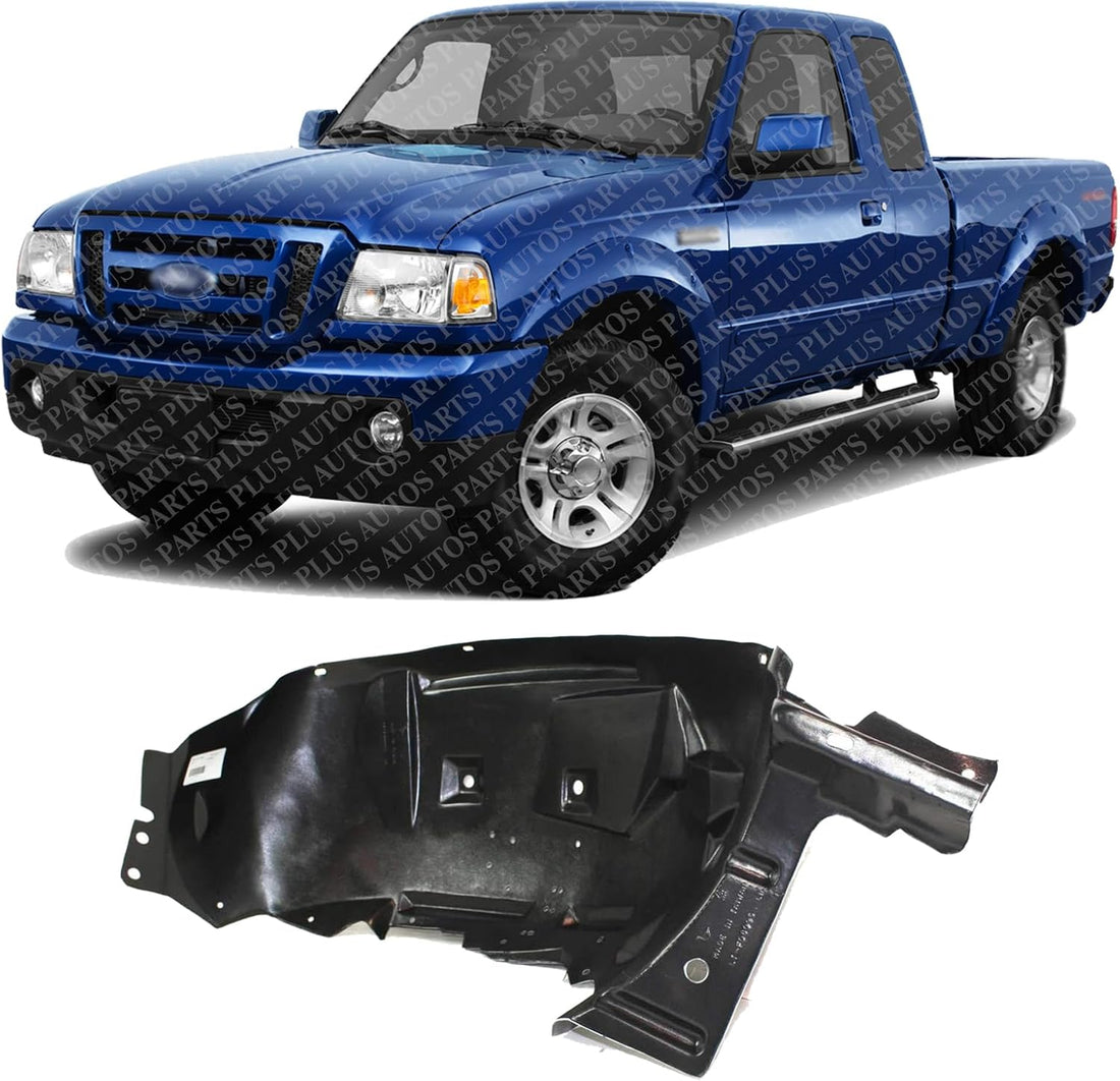 Front Fender Liner Left Driver Side Direct Replacement Compatible With 1998-2011 Ford Ranger FO1248109 7L5Z16055A