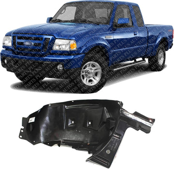 Front Fender Liner Left Driver Side Direct Replacement Compatible With 1998-2011 Ford Ranger FO1248109 7L5Z16055A