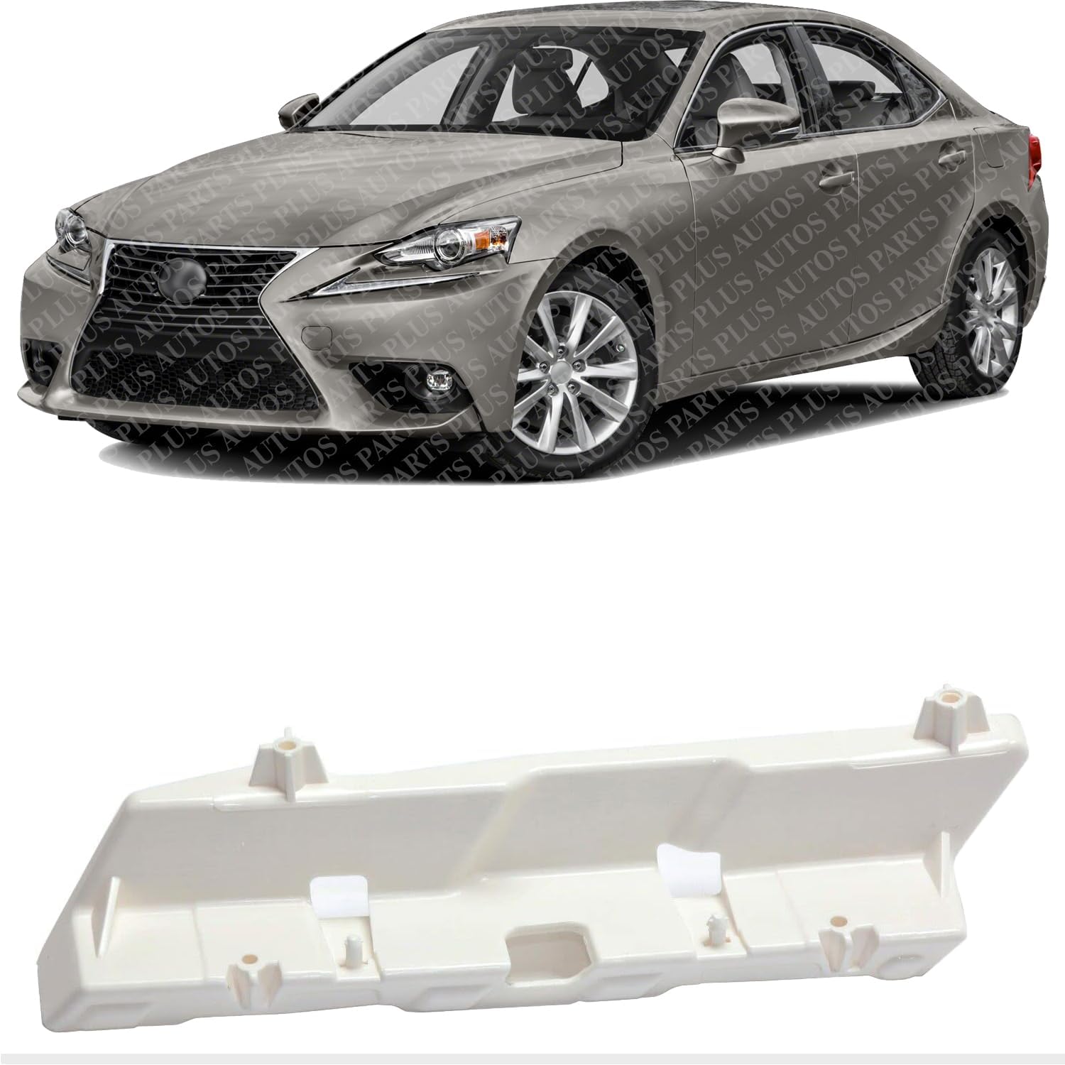 Front Bumper Cover Retainer Bracket Left Driver Side Direct Replacement Compatible With 2014-2015 Lexus IS250 / 2014-2016 IS350 LX1032114 5253453020