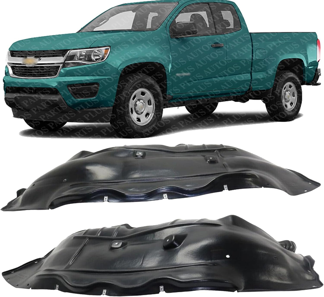Set Of 2 Front Fender Liner Plastic Left Driver & Right Passenger Side Direct Replacement Compatible With 2015-2022 Chevrolet Colorado/GMC Canyon GM1249263 GM1248263