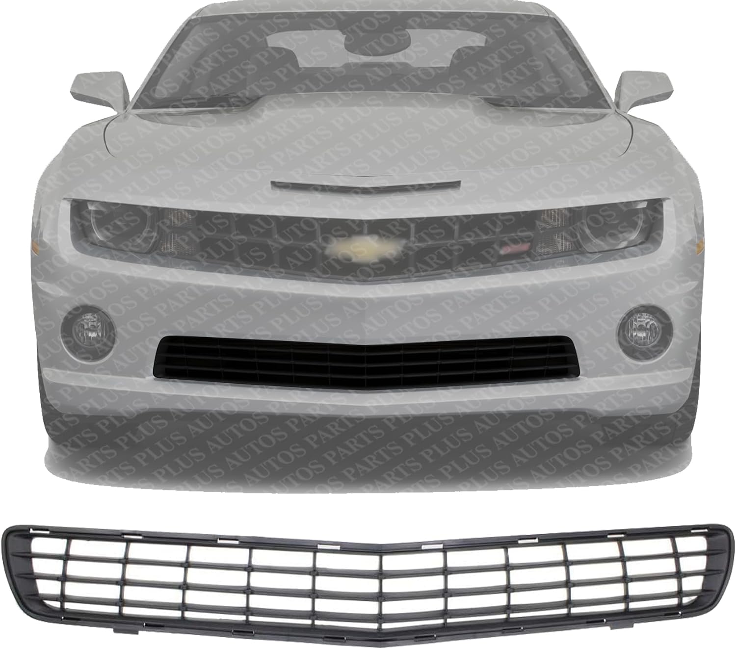 Front Bumper Grille Primed Plastic Direct Replacement Compatible With 2010-2013 Chevrolet Camaro GM1036136 92218015