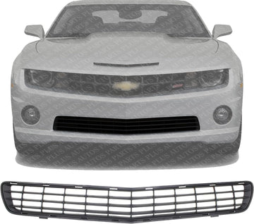Front Bumper Grille Primed Plastic Direct Replacement Compatible With 2010-2013 Chevrolet Camaro GM1036136 92218015