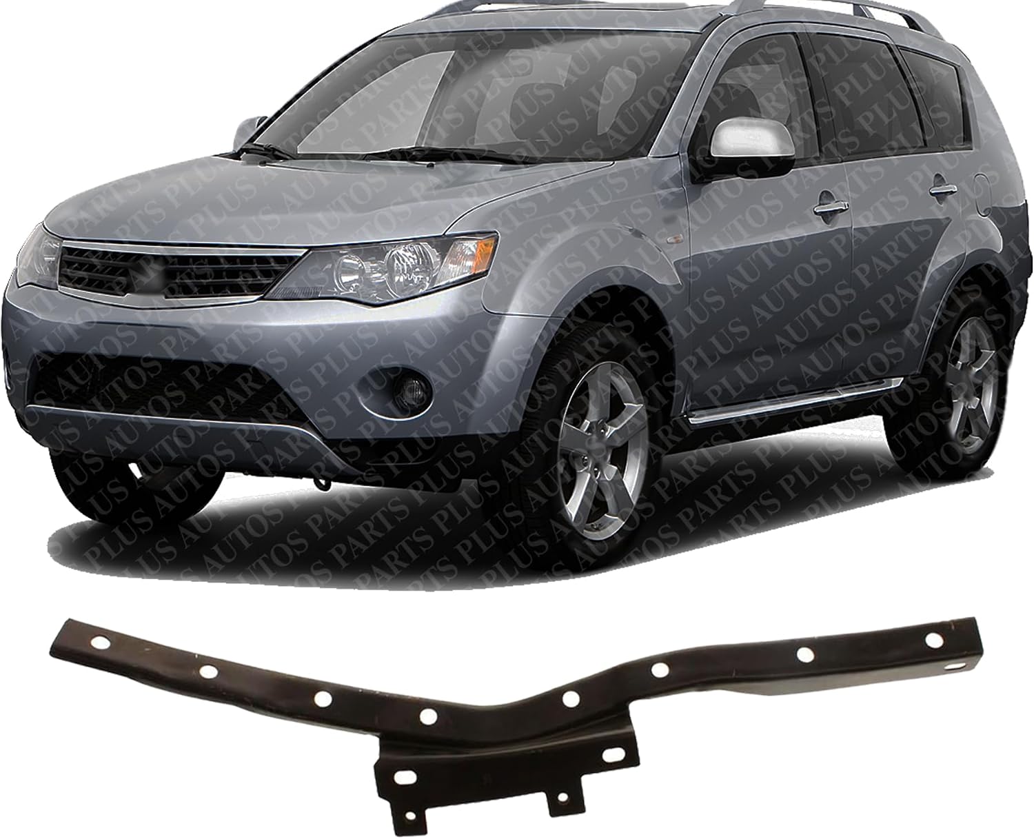 Front Bumper Face Bar Filler Left Driver Side Direct Replacement Compatible With 2007-2009 Mitsubishi Outlander MI1042102 6400A471
