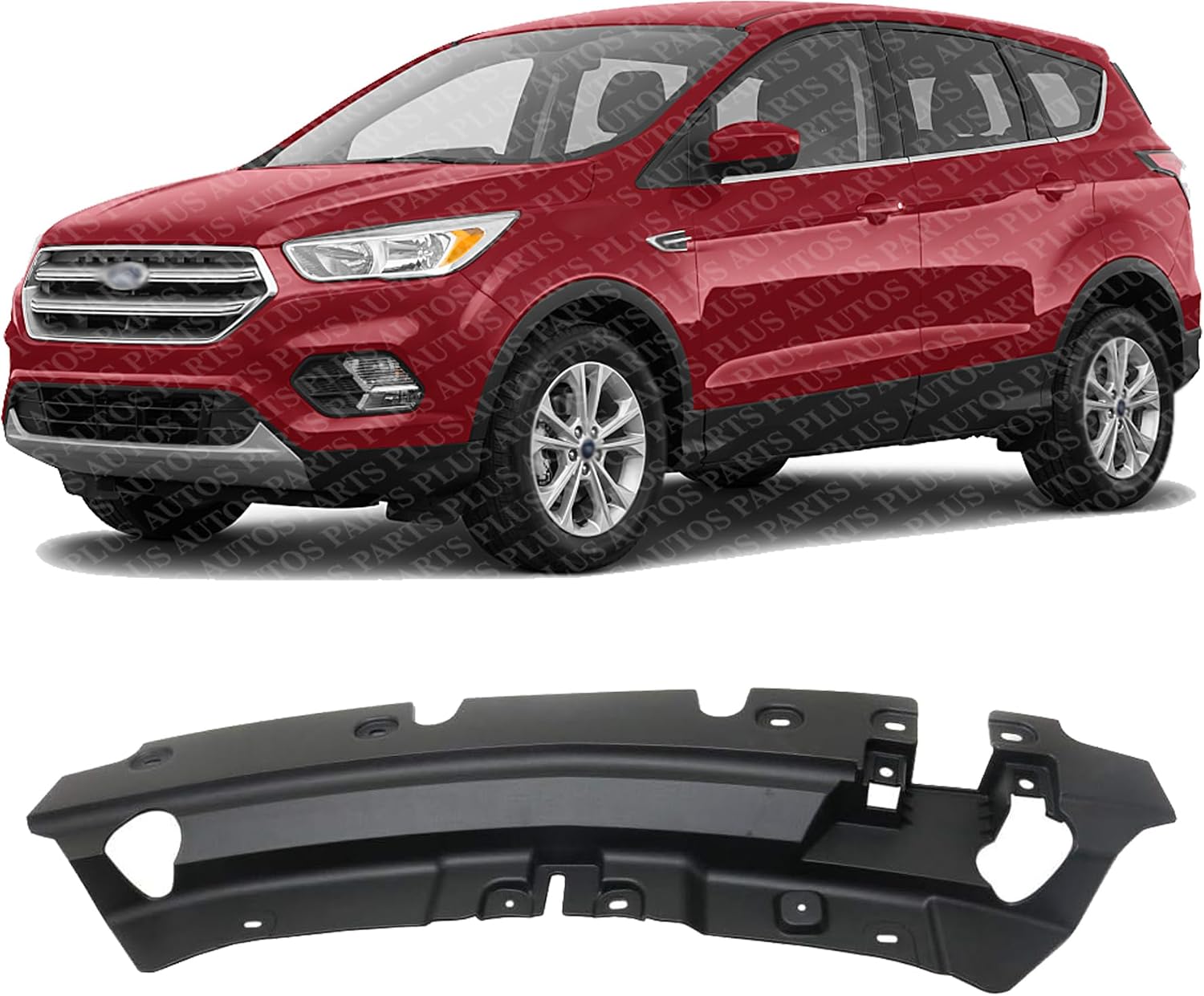 Front Upper Radiator Support Cover Air Deflector Plastic Direct Replacement Compatible With 2017-2019 Ford Escape FO1224126 GJ5Z16A238A