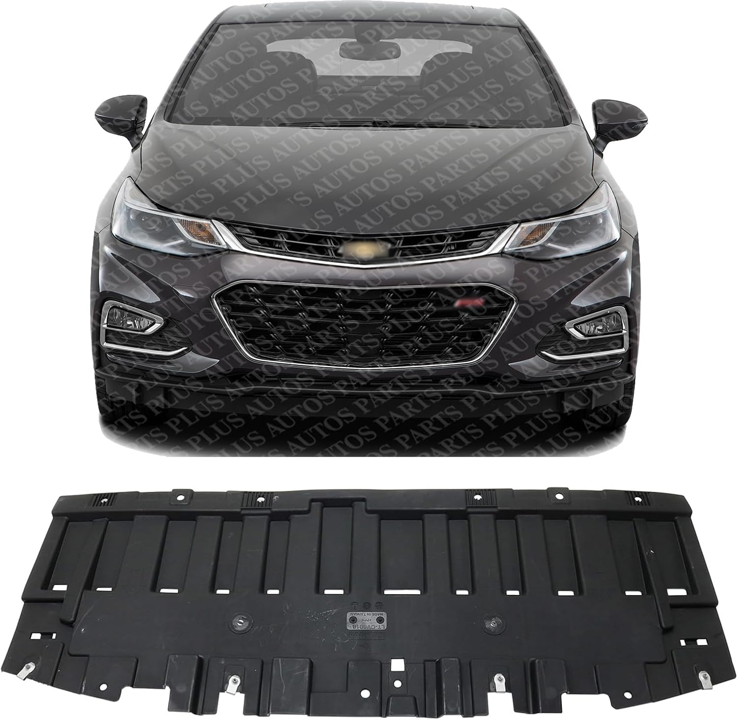 Front Engine Splash Shield Under Cover Lower Extension Direct Replacement Compatible with 2016-2019 Chevrolet Cruze GM1228157 84063313