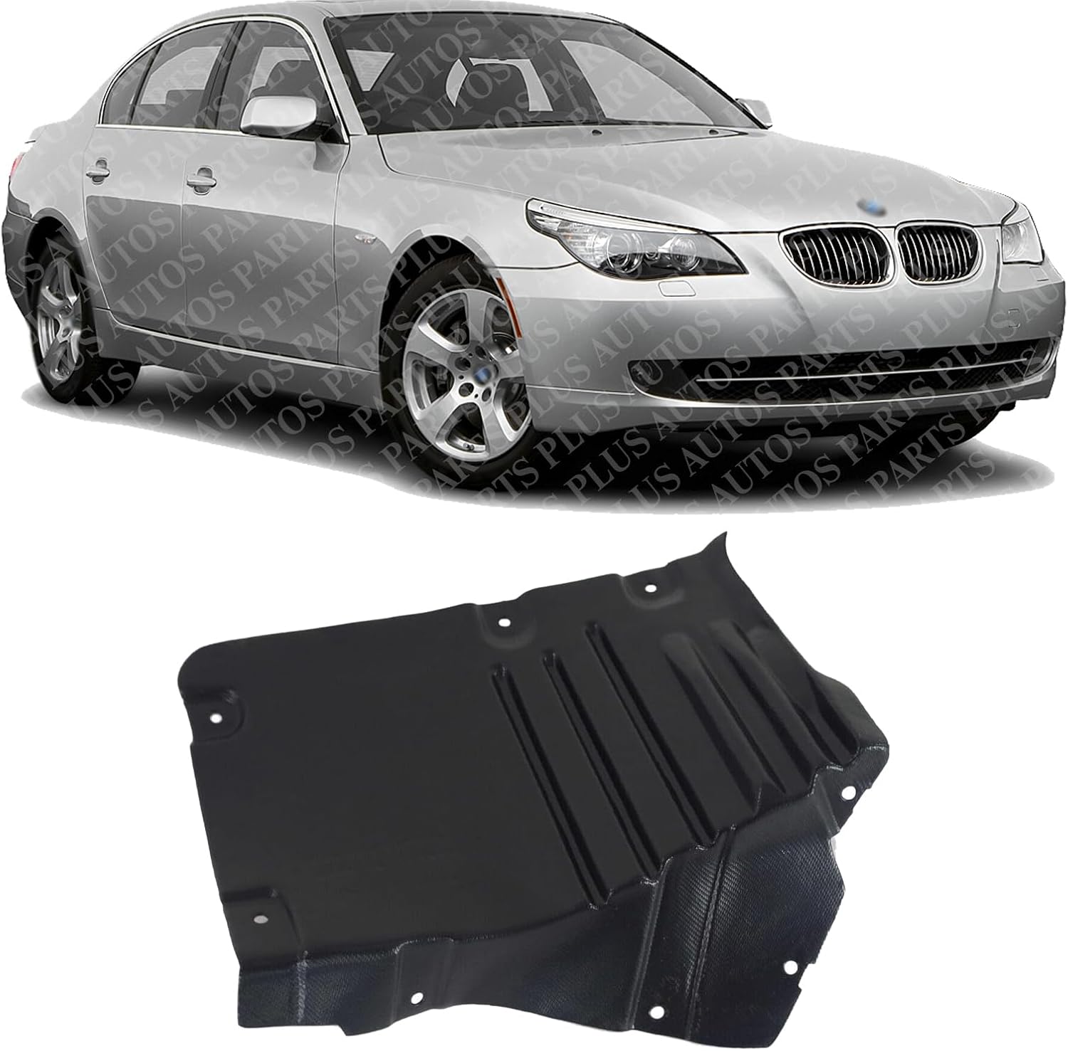 Front Fender Liner Rear Section Right Passenger Side Direct Replacement Compatible With 2004-2010 BMW 5-Series BM1251129 51717050538