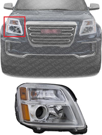 Front Head Light Assembly Right Passenger Side Direct Replacement Compatible With 2016-2017 GMC Terrain GM2503435 84791981 84064627