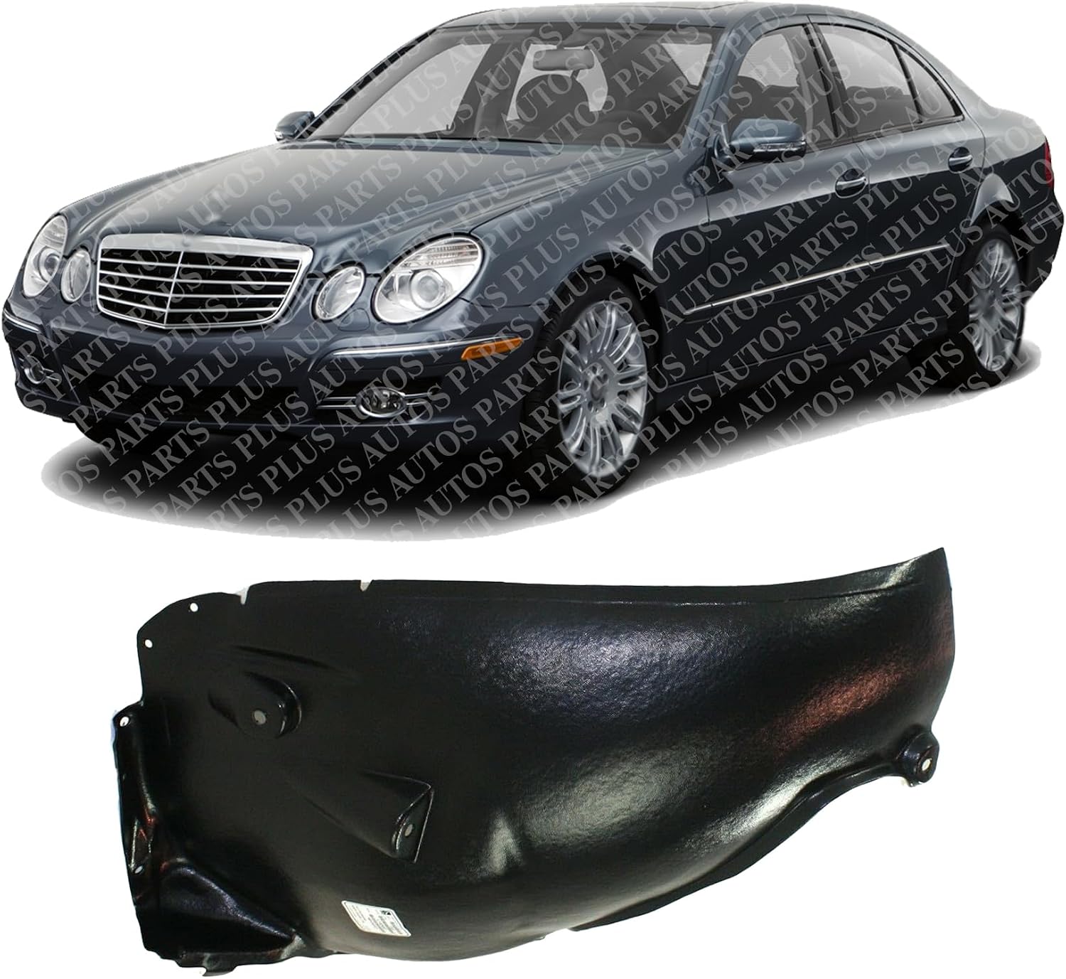 Front Fender Liner Rear Section Left Driver Side Direct Replacement Compatible With 2006-2009 Mercedes Benz E350 MB1248152 2116902130