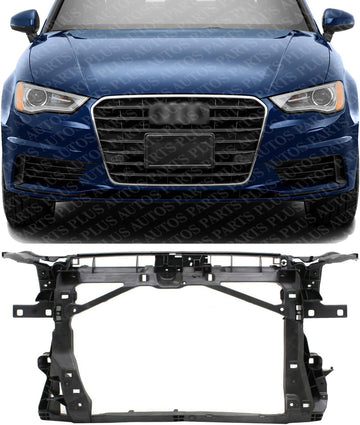 Front Radiator Support Assembly Plastic Direct Replacement Compatible With 2015-2020 Audi A3 / S3 AU1225137 8V0805588-PFM