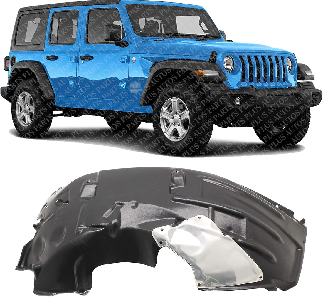 Front Fender Liner Right Passenger Side Direct Replacement Compatible with 2018-2024 Jeep Wrangler / 2020-2023 Gladiator CH1249198 68270814AD 68270814AB