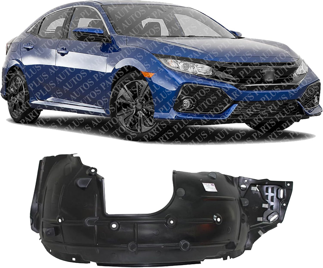 Front Fender Liner Right Passenger Side Direct Replacement Compatible With 2017-2019 Honda Civic HO1249205 74101TGGA50