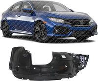Front Fender Liner Right Passenger Side Direct Replacement Compatible With 2017-2019 Honda Civic HO1249205 74101TGGA50