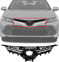 Front Grille Assembly Primed Plastic Direct Replacement Compatible With 2018-2020 Toyota Camry TO1200419 5310106E30