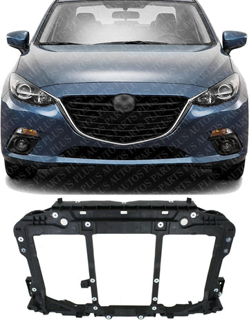 Front Radiator Support Plastic Direct Replacement Compatible With 2014-2018 Mazda 3/2014-2021 6 MA1225149 GHP953110B