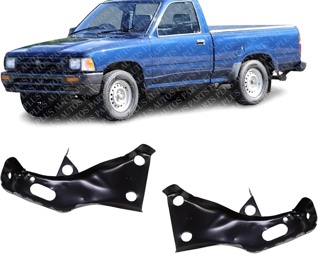 AUTOS PARTS PLUS Set Of 2 Front Bumper Bracket Right Passenger & Left Driver Side Direct Replacement Compatible With 1989-1995 Toyota Pickup TO1067107 TO1066107 5201235060 5201135060