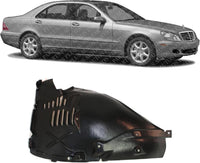 Front Section Fender Liner Right Passenger Side Direct Replacement Compatible With 2000-2006 Mercedes Benz S-Class MB1249117 2206902230