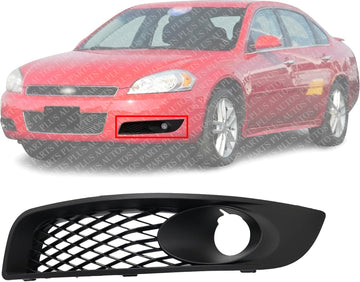 Front Fog Light Molding Textured Left Driver Side Direct Replacement Compatible With 2012-2013 Chevrolet Impala / 2014-2016 Limited GM1038165 22811074