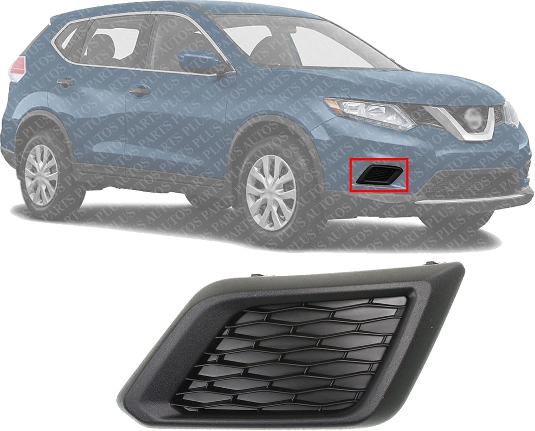 Front Fog Light Cover Textured Right Passenger Side Direct Replacement Compatible With 2014-2016 Nissan Rogue NI1039131 622564BA0A