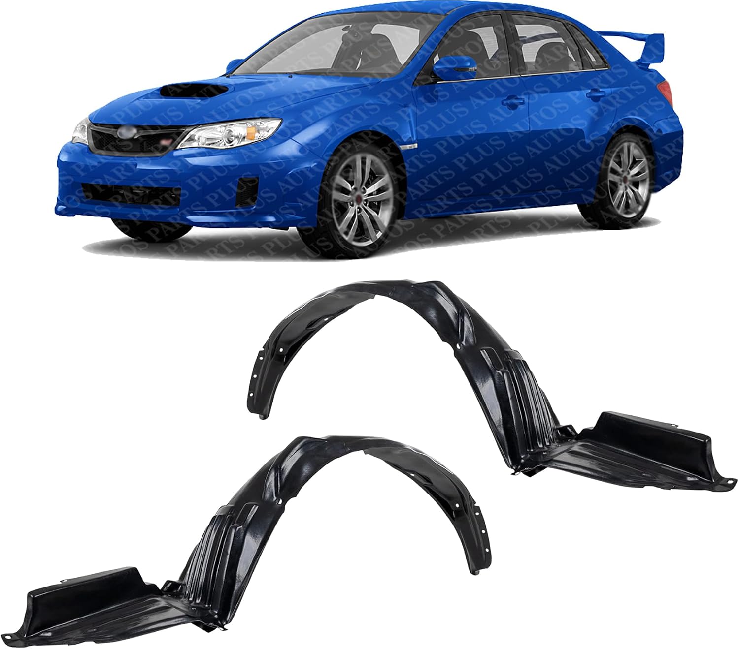 Set Of 2 Front Fender Liner Plastic Left Driver & Right Passenger Side Direct Replacement Compatible With 2012-2014 Subaru Impreza / 2013-2017 Subaru XV Crosstrek SU1249124 SU1248124