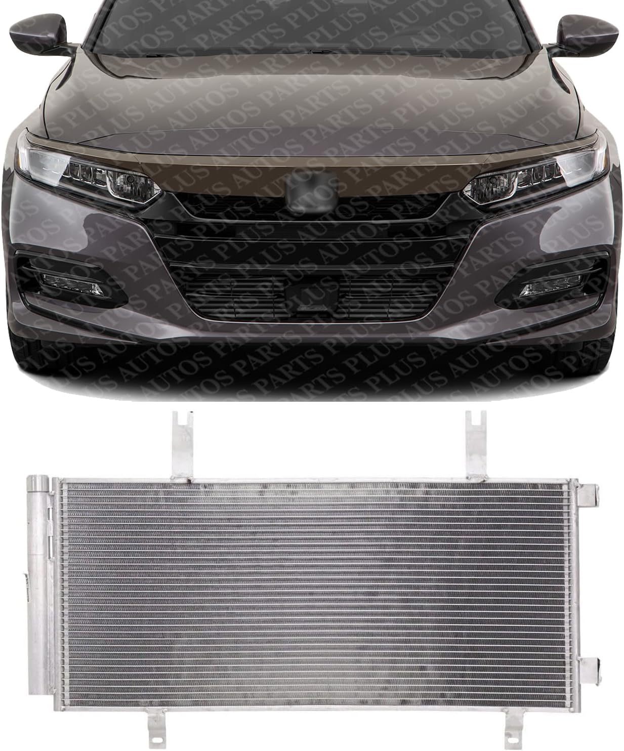 Front A/C Condenser Aluminum Core Direct Replacement Compatible With 2018-2022 Honda Accord HO3030170 80100TVAA02 80100TVAA01 80100TWAA01
