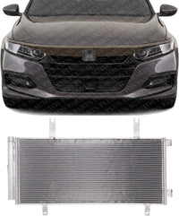Front A/C Condenser Aluminum Core Direct Replacement Compatible With 2018-2022 Honda Accord HO3030170 80100TVAA02 80100TVAA01 80100TWAA01